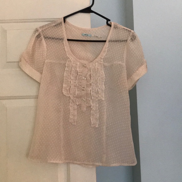 Kimchi Blue Tops - Kimchi Blue • Polka Dot Silk Blouse